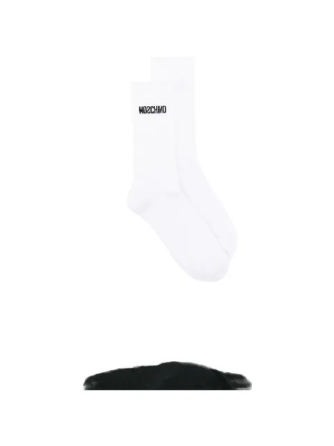 Moschino logo-intarsia ribbed socks