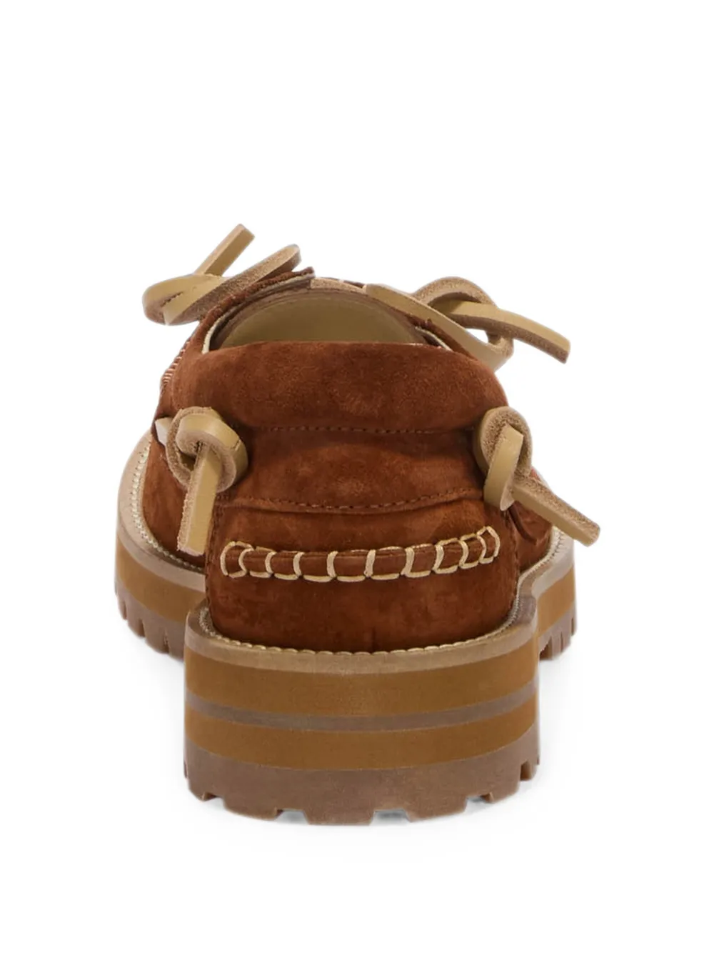 Moschino whipstitch lug-sole boat shoes Bruin