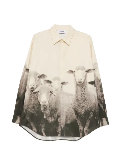 Moschino print-detail long-sleeve shirt