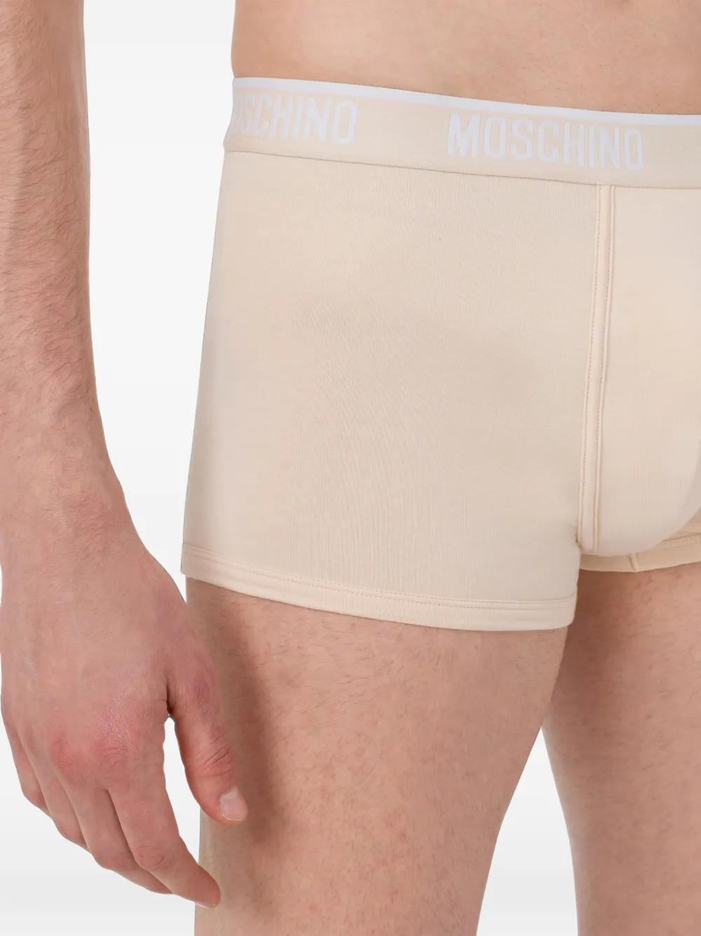Moschino Boxershorts met logoband Beige