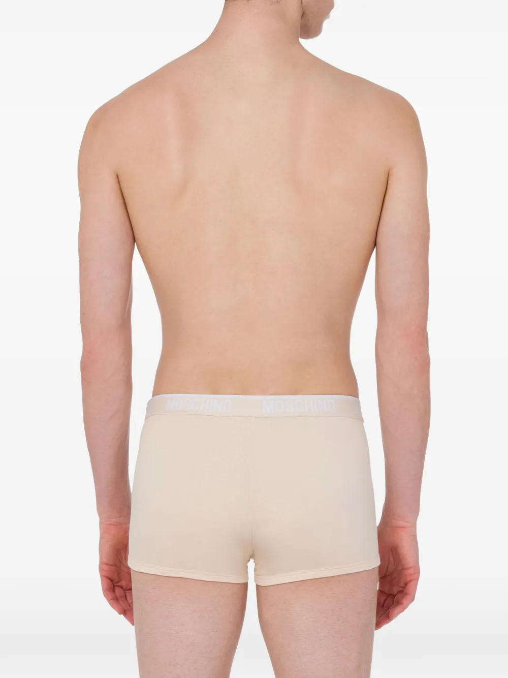 Moschino Boxershorts met logoband Beige