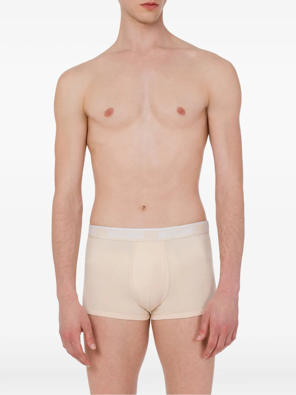 Moschino Boxershorts met logoband Beige