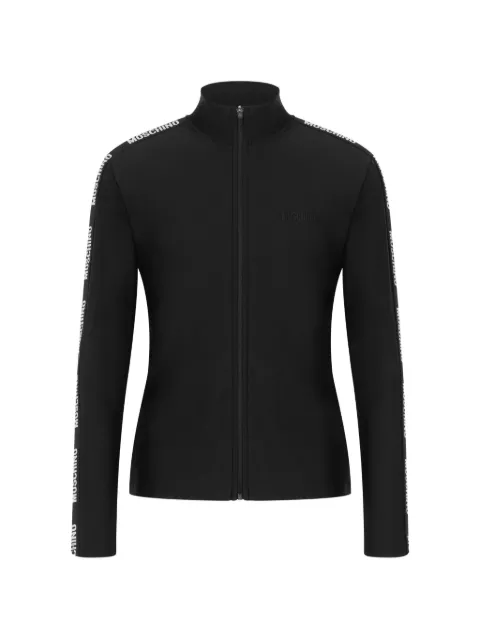 Moschino logo-tape zip-up sweatshirt