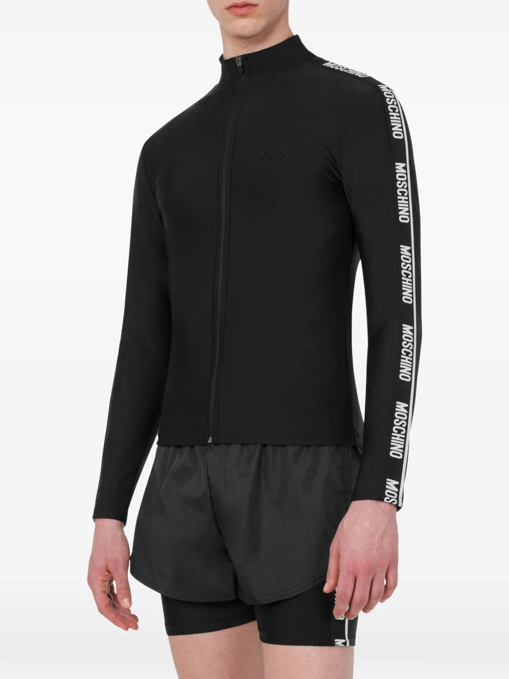 Moschino Sweater met logoband Zwart