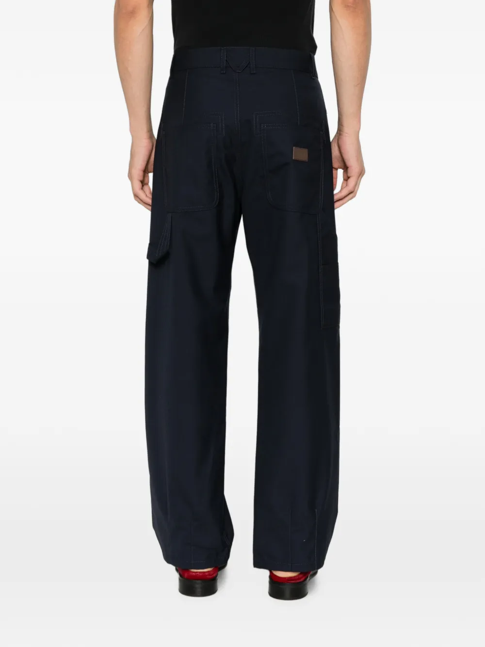 Moschino belt-loop pocket trousers Blauw