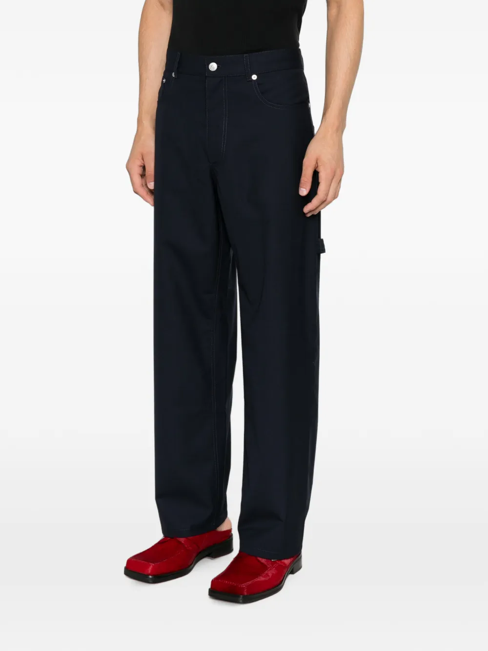 Moschino belt-loop pocket trousers Blauw