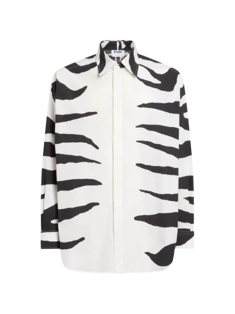 Moschino printed cotton-poplin shirt