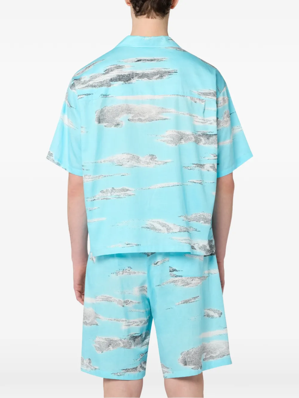 Moschino Archive Clouds katoenen-popeline overhemd Blauw