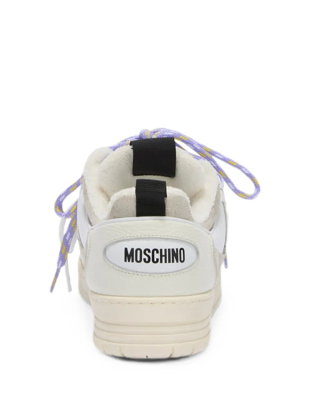 Moschino Sneakers met dubbele veters en vlakken Wit