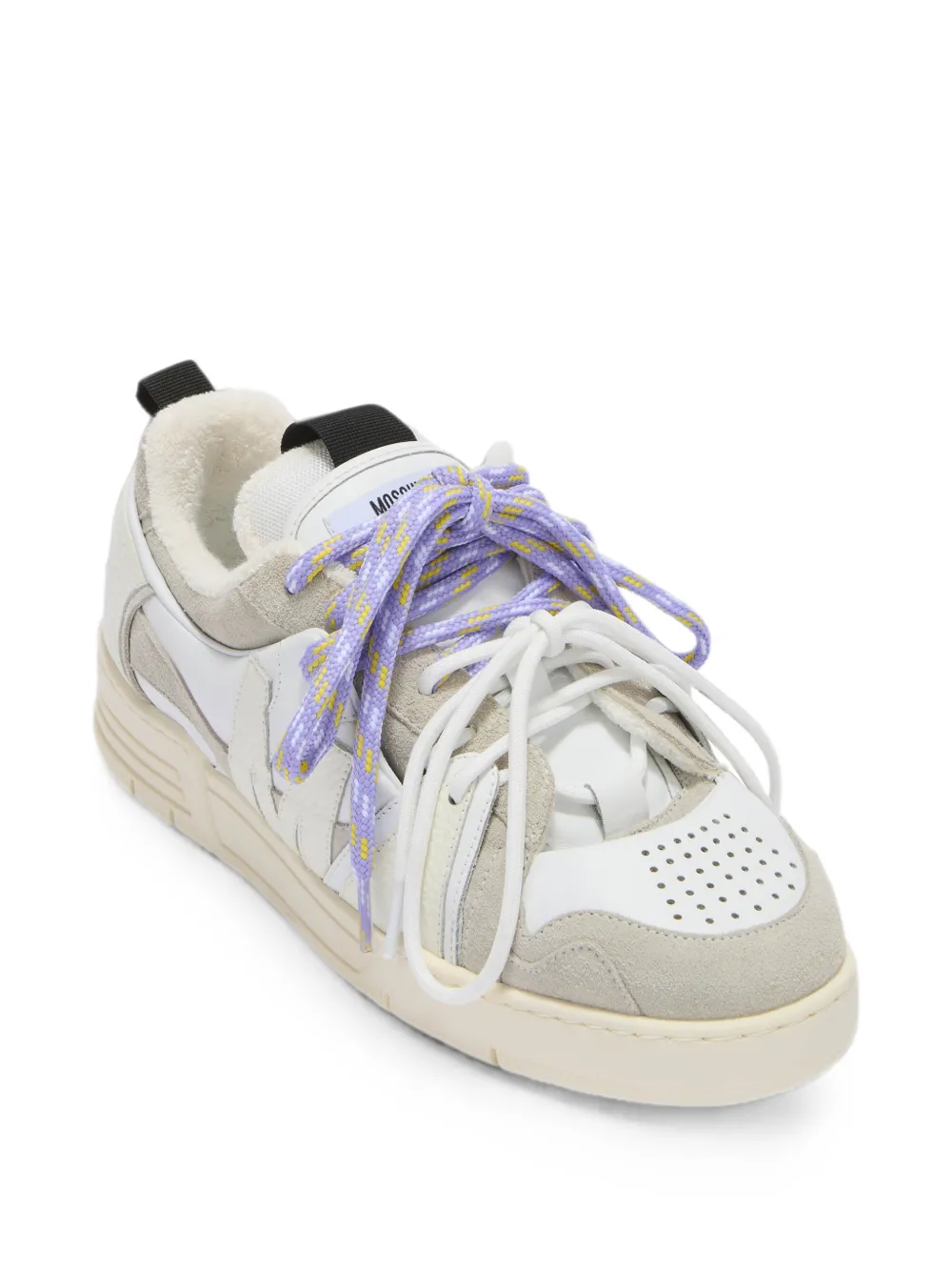 Moschino Sneakers met dubbele veters en vlakken Wit