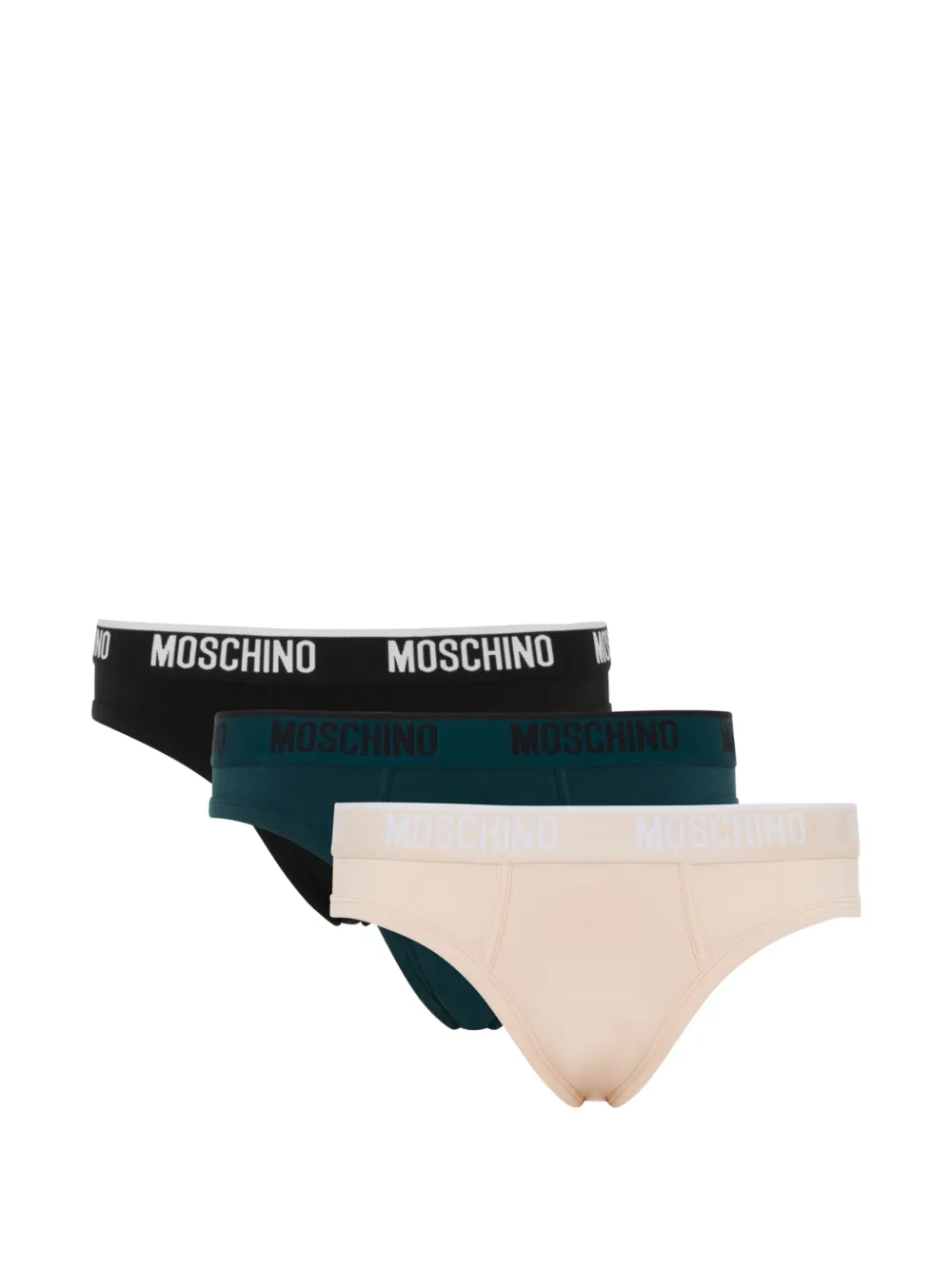 Moschino logo-waistband briefs (set of three)