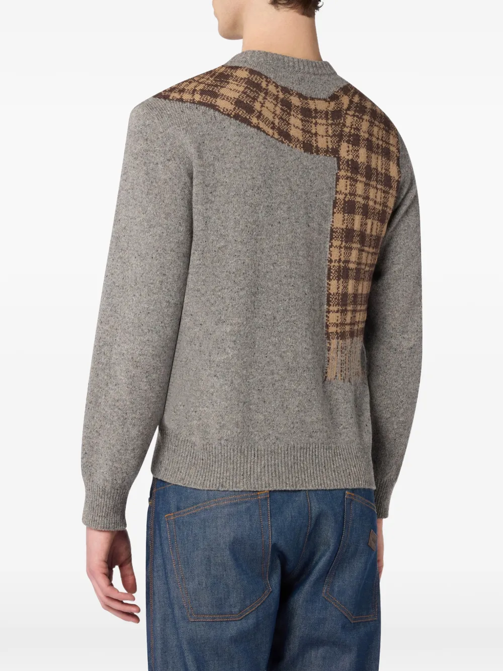 Moschino Trui van wol-zijdeblend Grijs