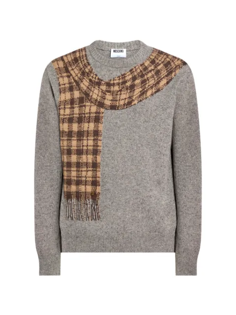 Moschino inlaid wool-and-silk blend pullover