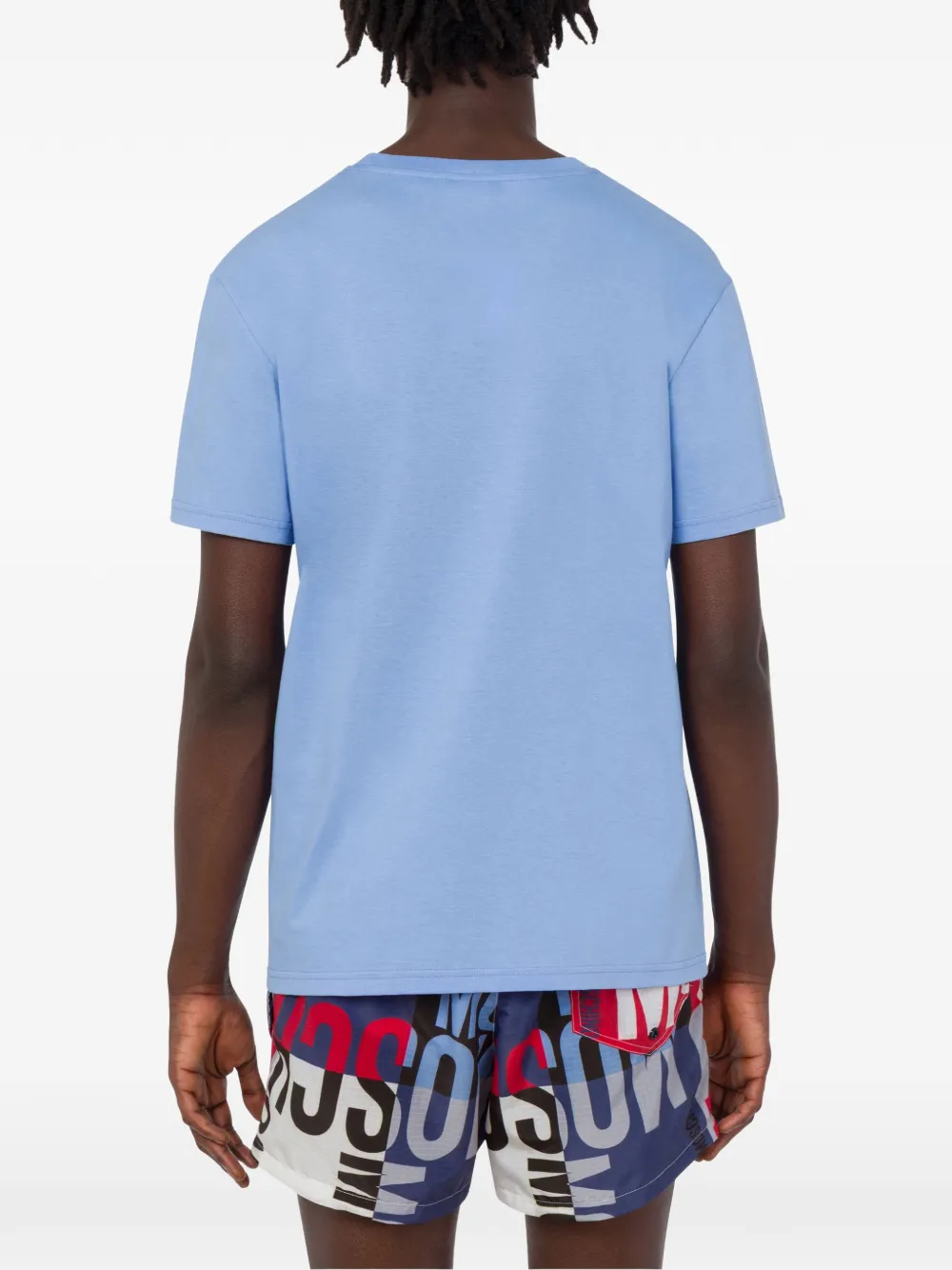 Moschino T-shirt met logopatch Blauw