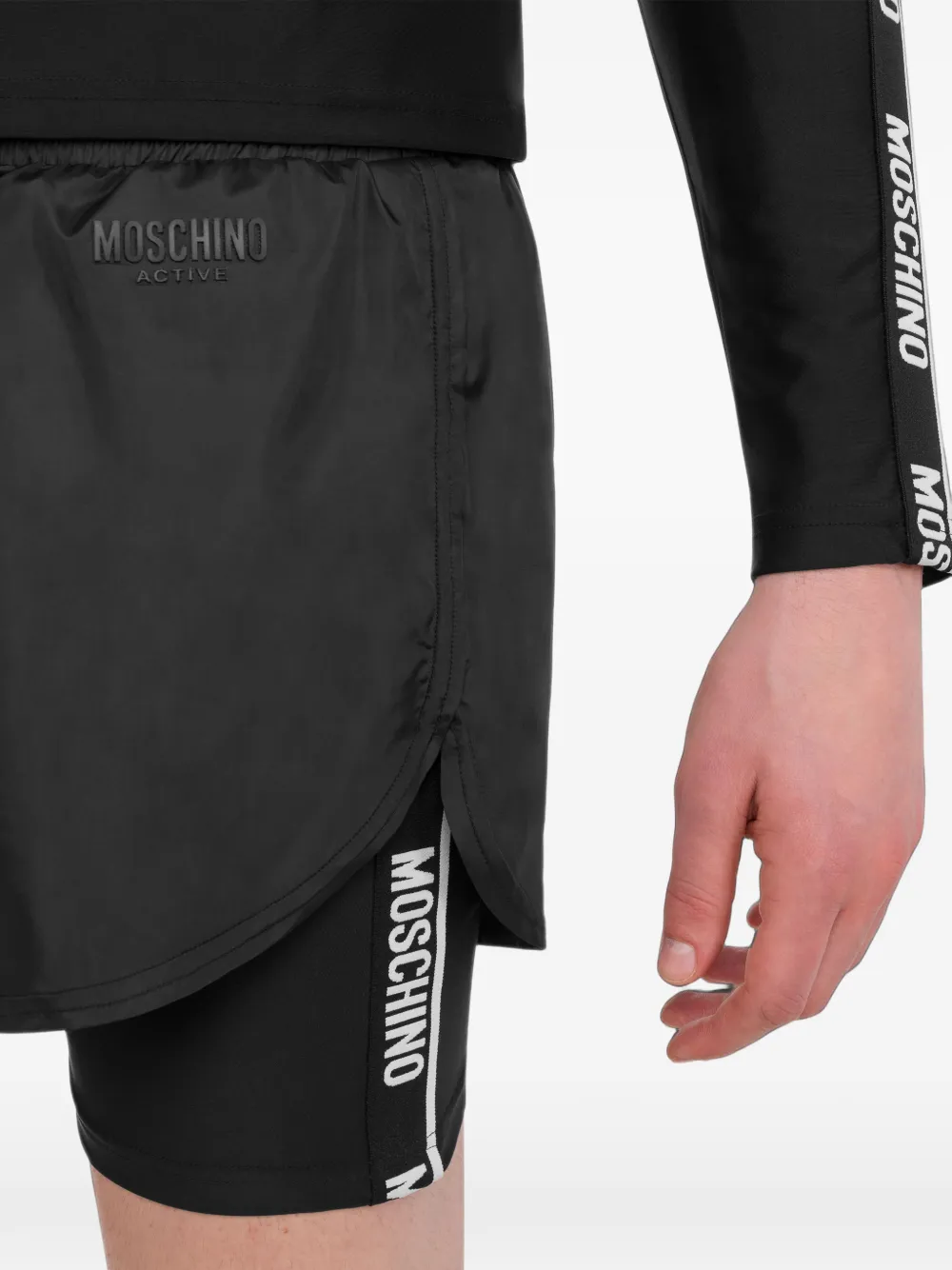 Moschino Gelaagde shorts Zwart