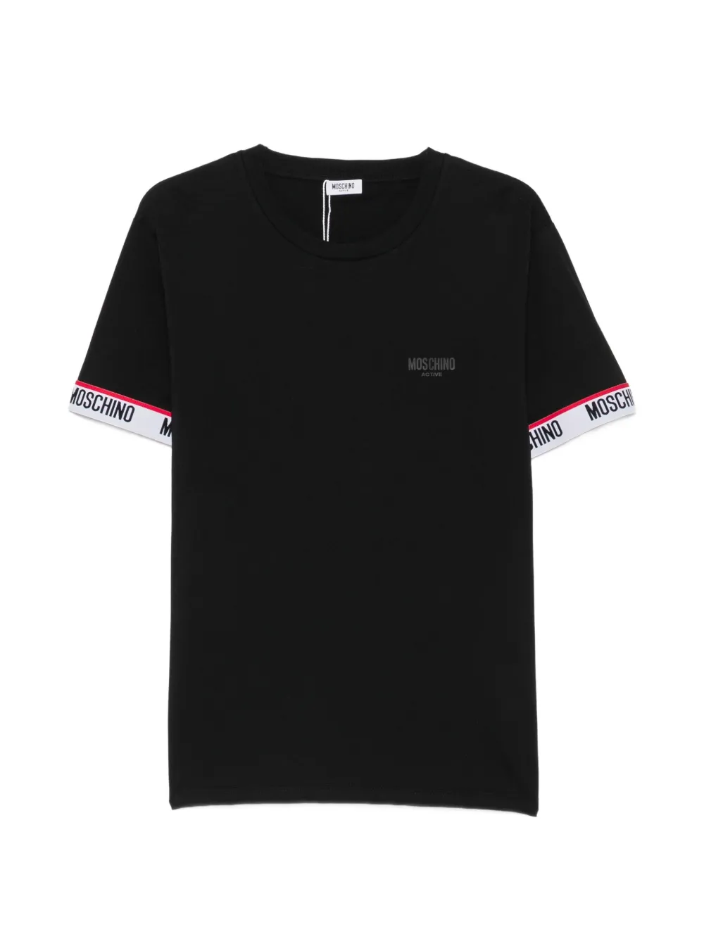 Moschino logo-trimmed T-shirt Zwart