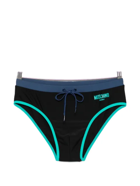 Moschino logo-print drawstring swimming trunks