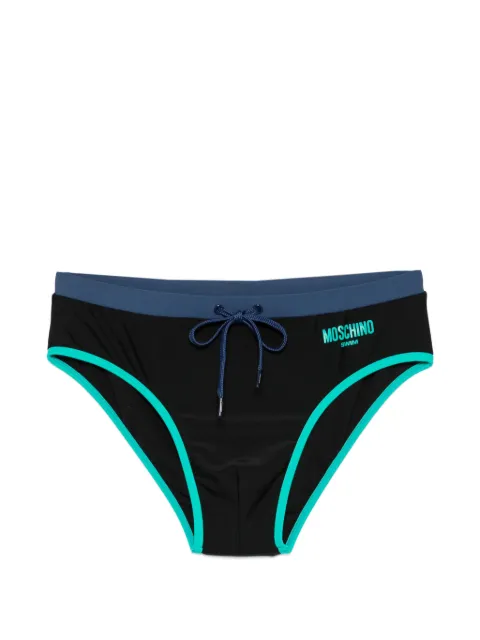 Moschino logo-print drawstring swimming trunks