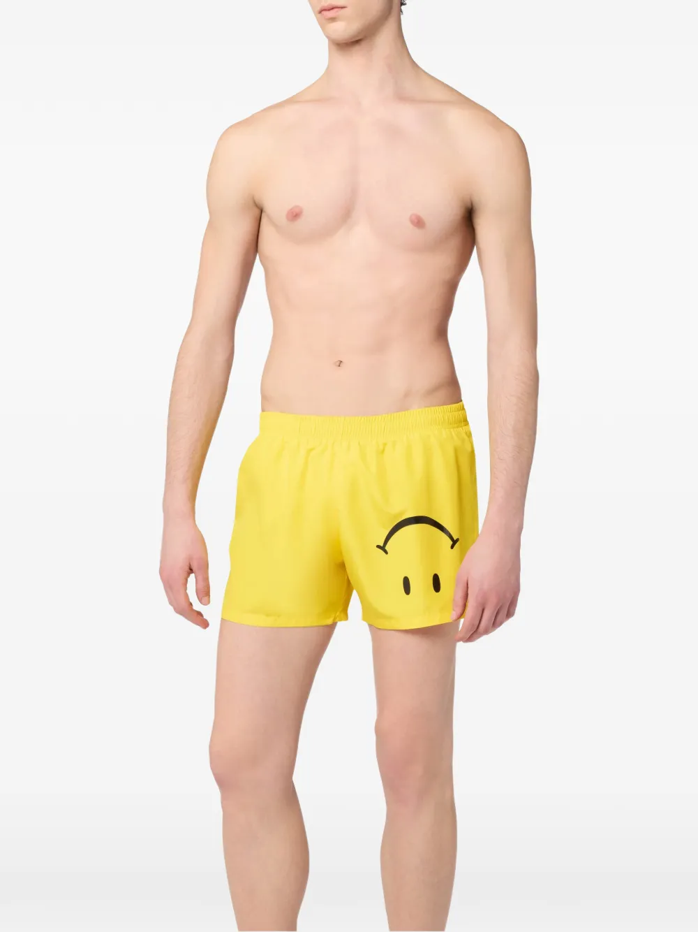 Moschino x Smiley nylon zwembroek Geel