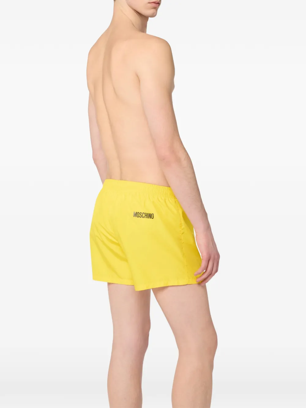 Moschino x Smiley nylon zwembroek Geel