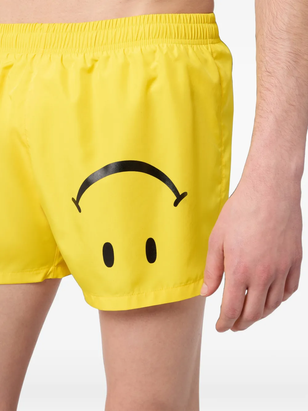 Moschino x Smiley nylon zwembroek Geel