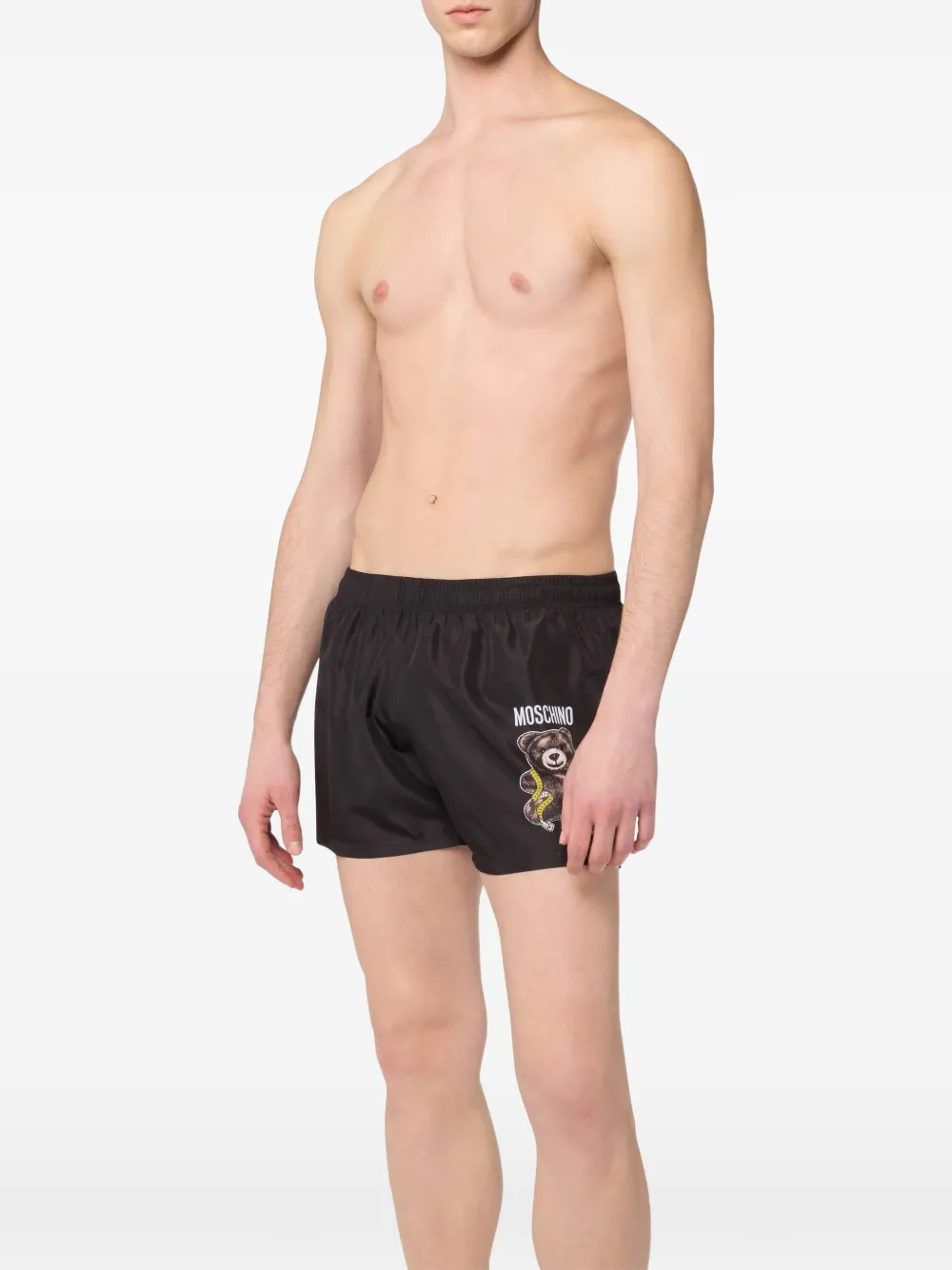 Moschino Teddy Bear nylon zwembroek Zwart