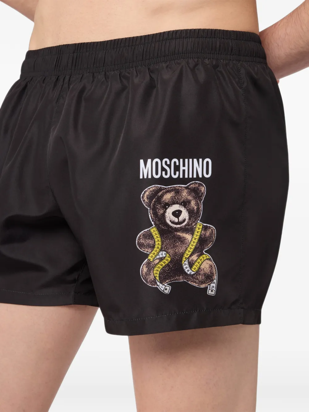 Moschino Teddy Bear nylon zwembroek Zwart