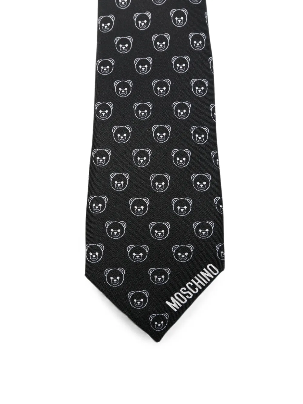 Moschino Stropdas met teddybeerprint Zwart