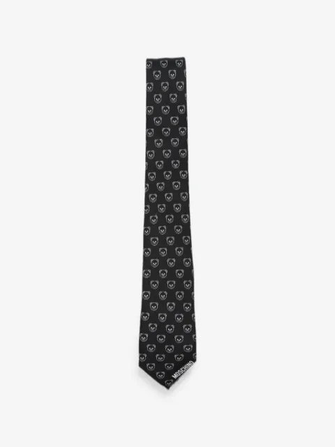 Moschino Teddy Bear silk tie