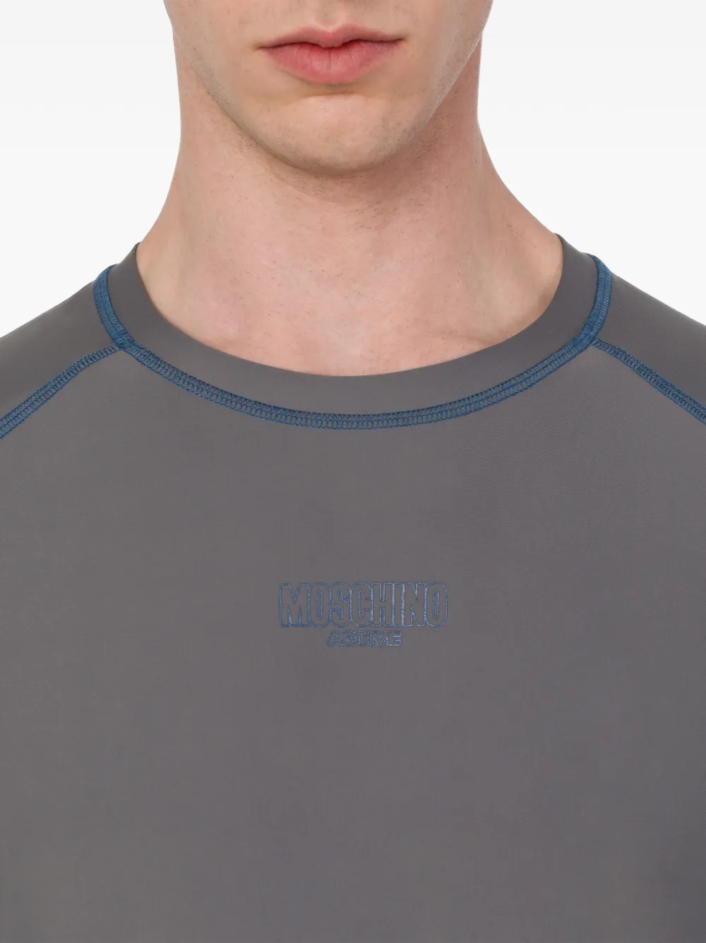 Moschino T-shirt met logoprint Grijs