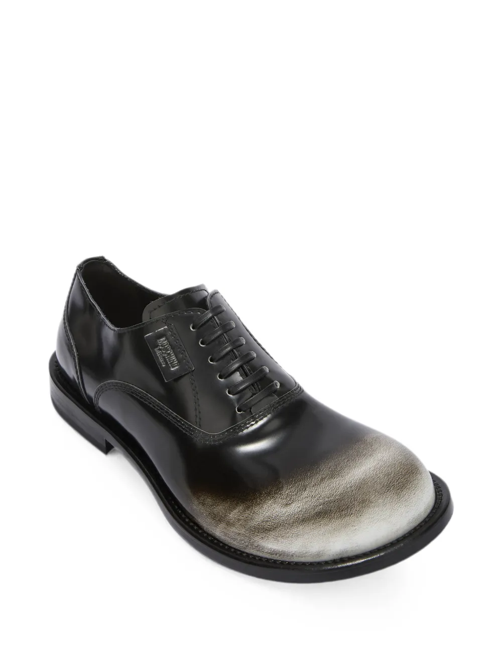 Moschino faded-effect derby shoes Zwart