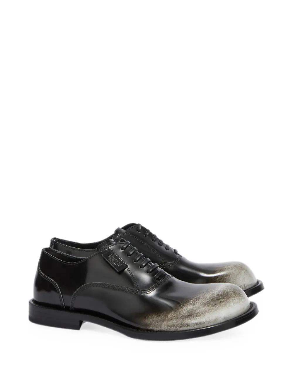 Moschino faded-effect derby shoes Zwart