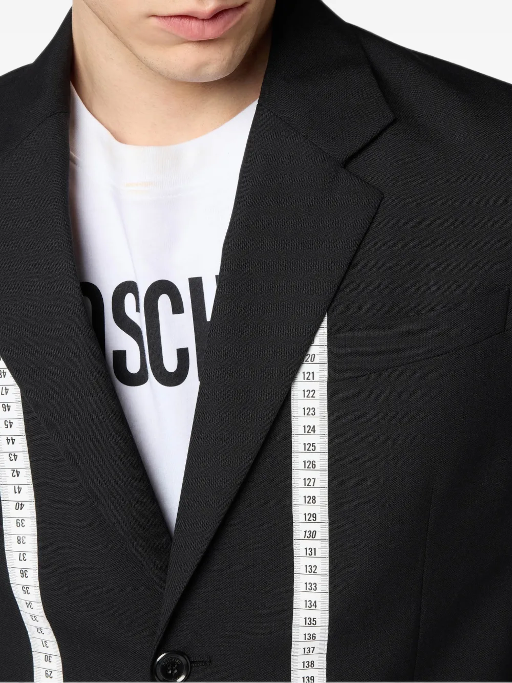 Moschino Wollen jack met print Zwart