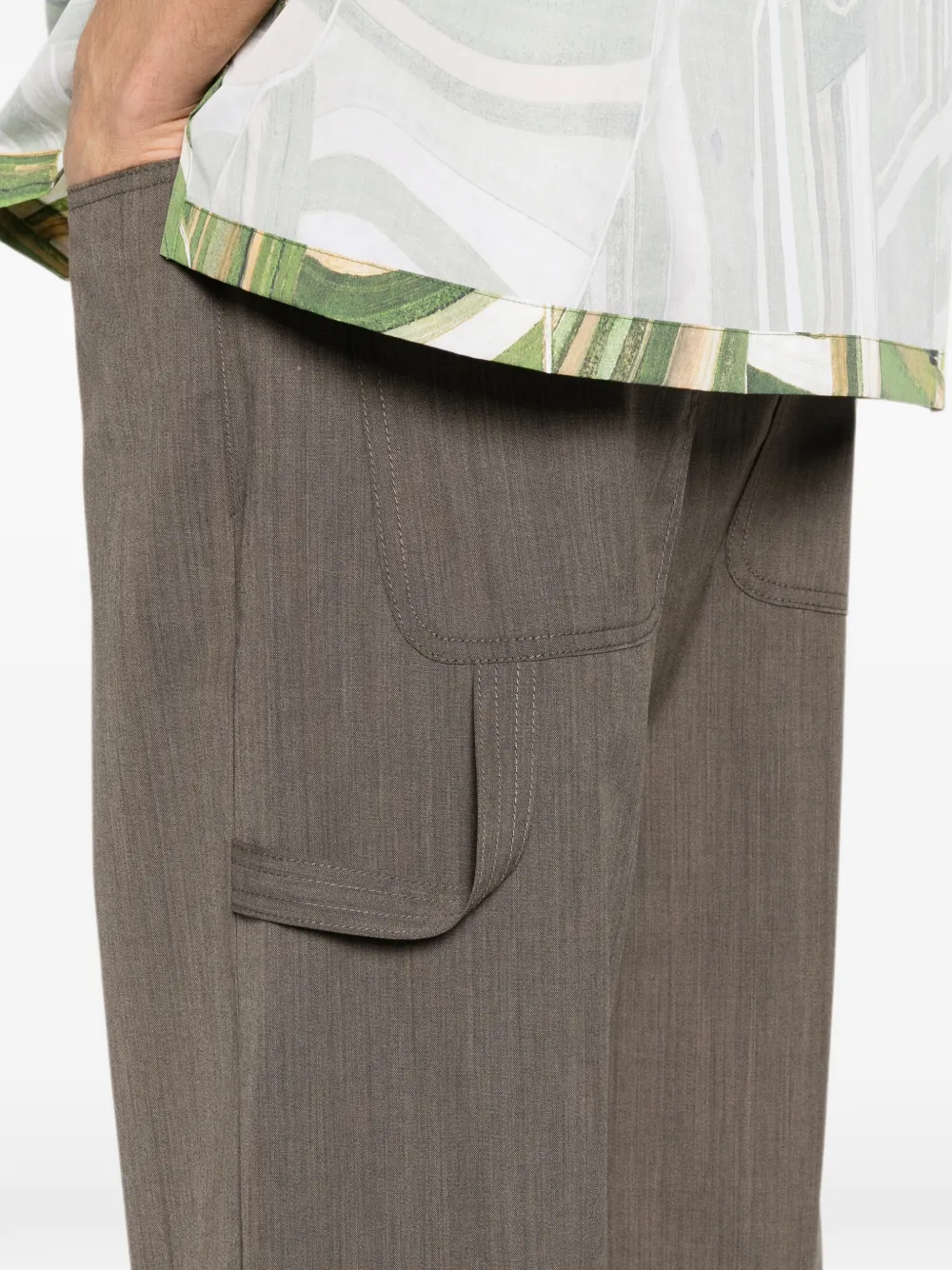 Moschino belt-loop pocket trousers Bruin