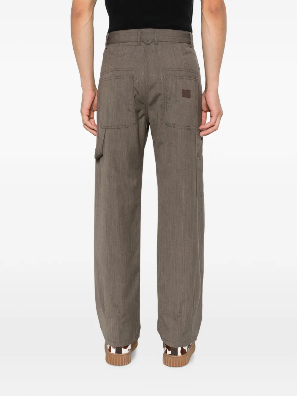 Moschino belt-loop pocket trousers Bruin