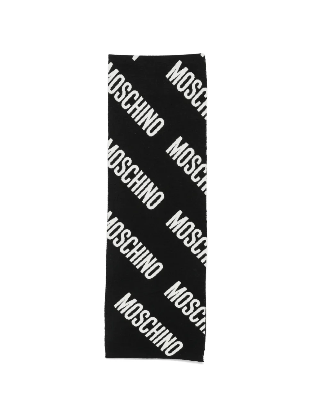 Moschino logo-intarsia scarf - Nero