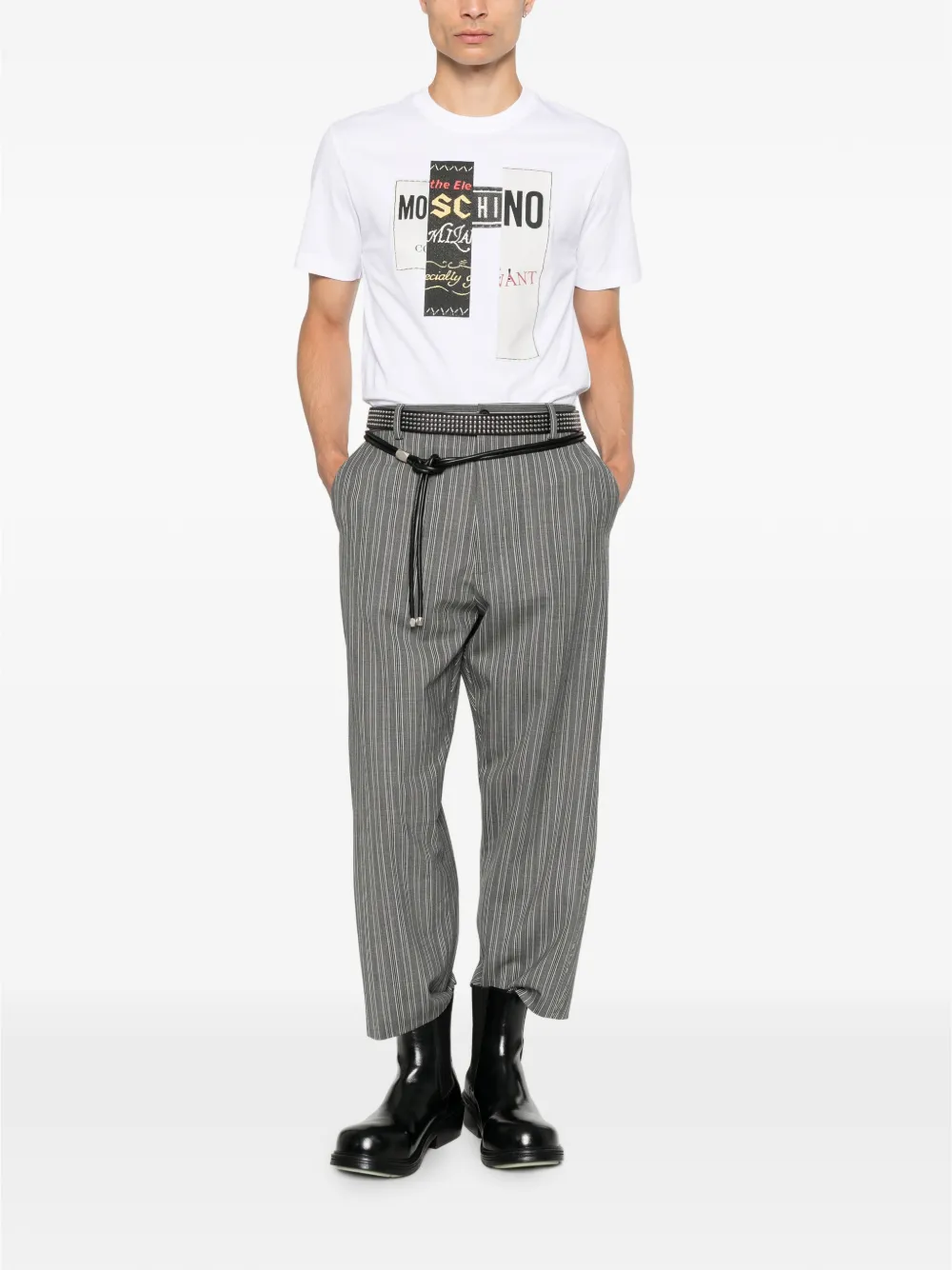 Moschino T-shirt met logoprint Wit