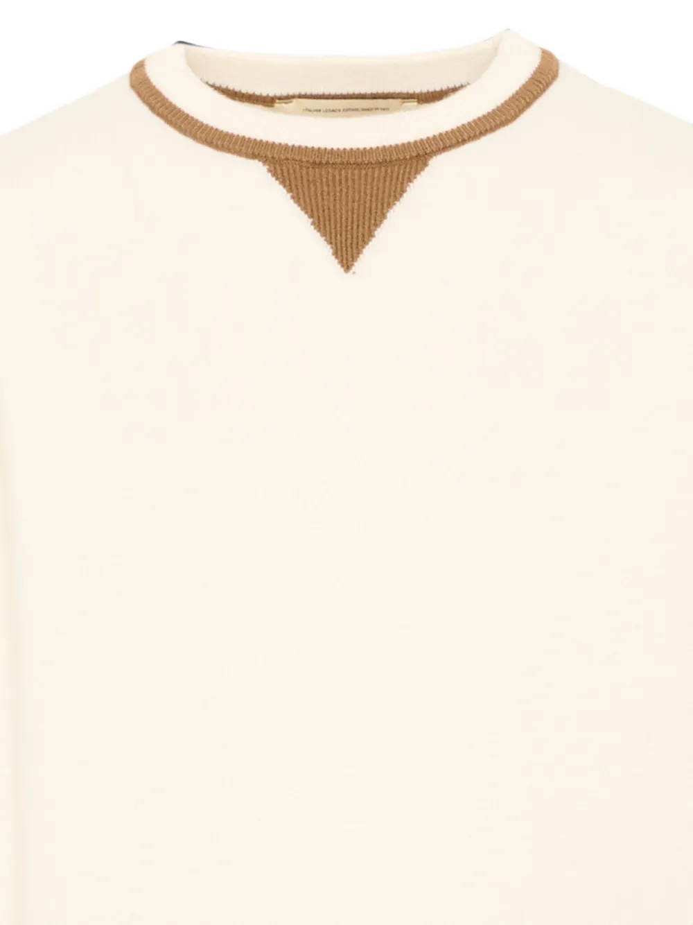 TRUSSARDI JUNIOR Trui met geborduurd logo en contrasterende afwerking Beige