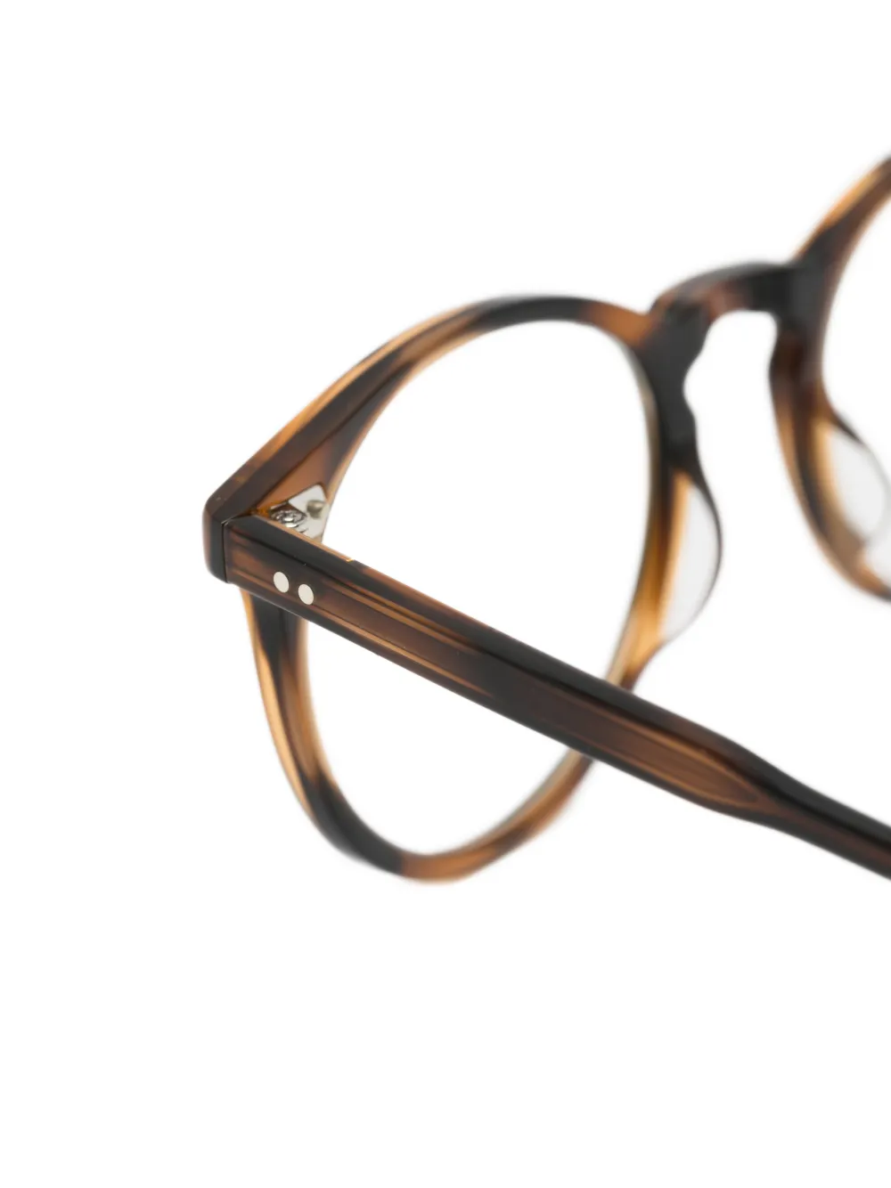 Garrett Leight Winward bril met rond montuur Bruin