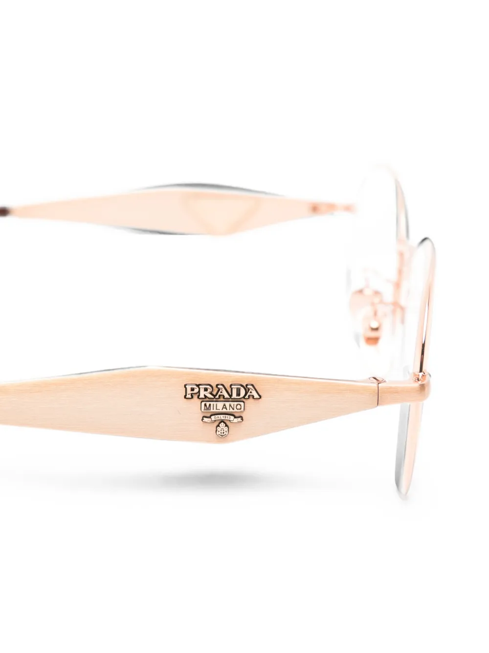 Prada Eyewear Bril met ovaal montuur Roze