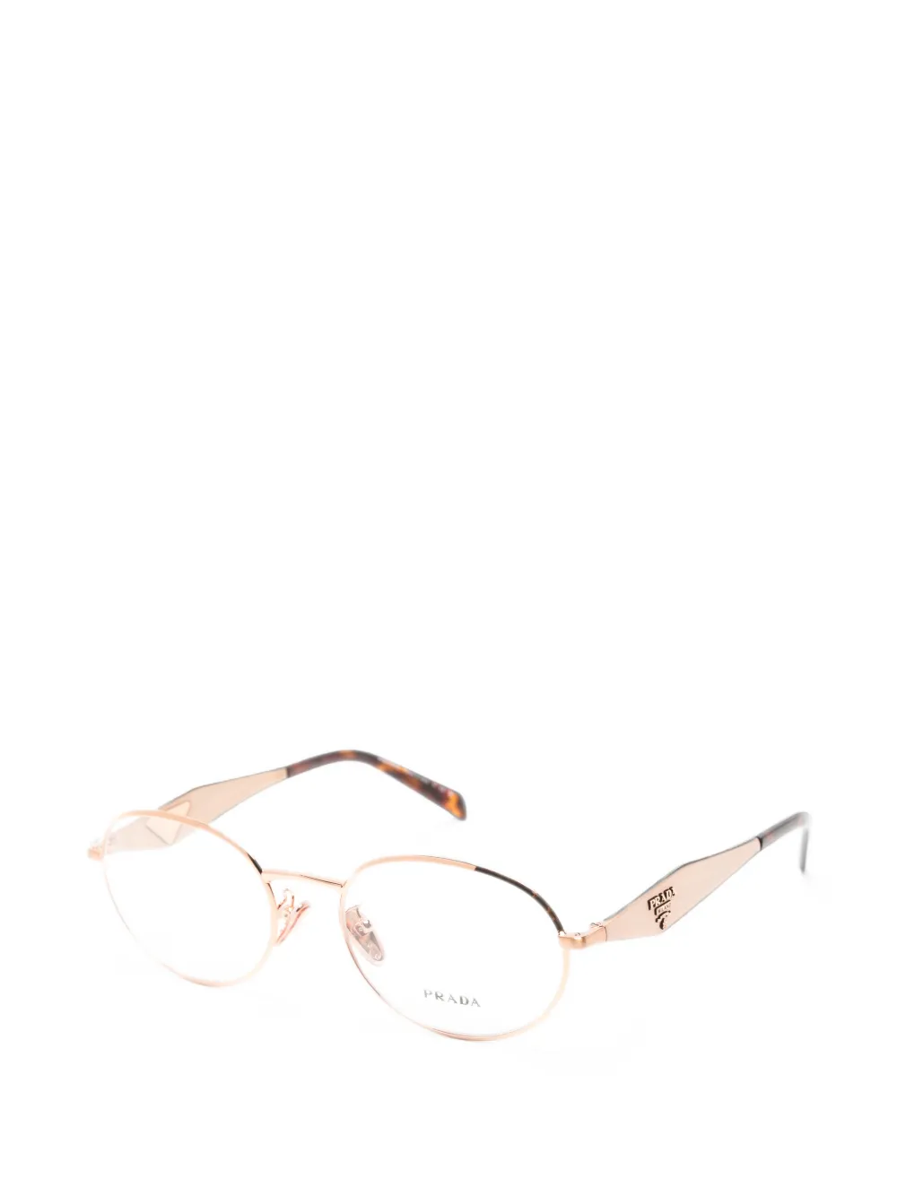 Prada Eyewear Bril met ovaal montuur Roze
