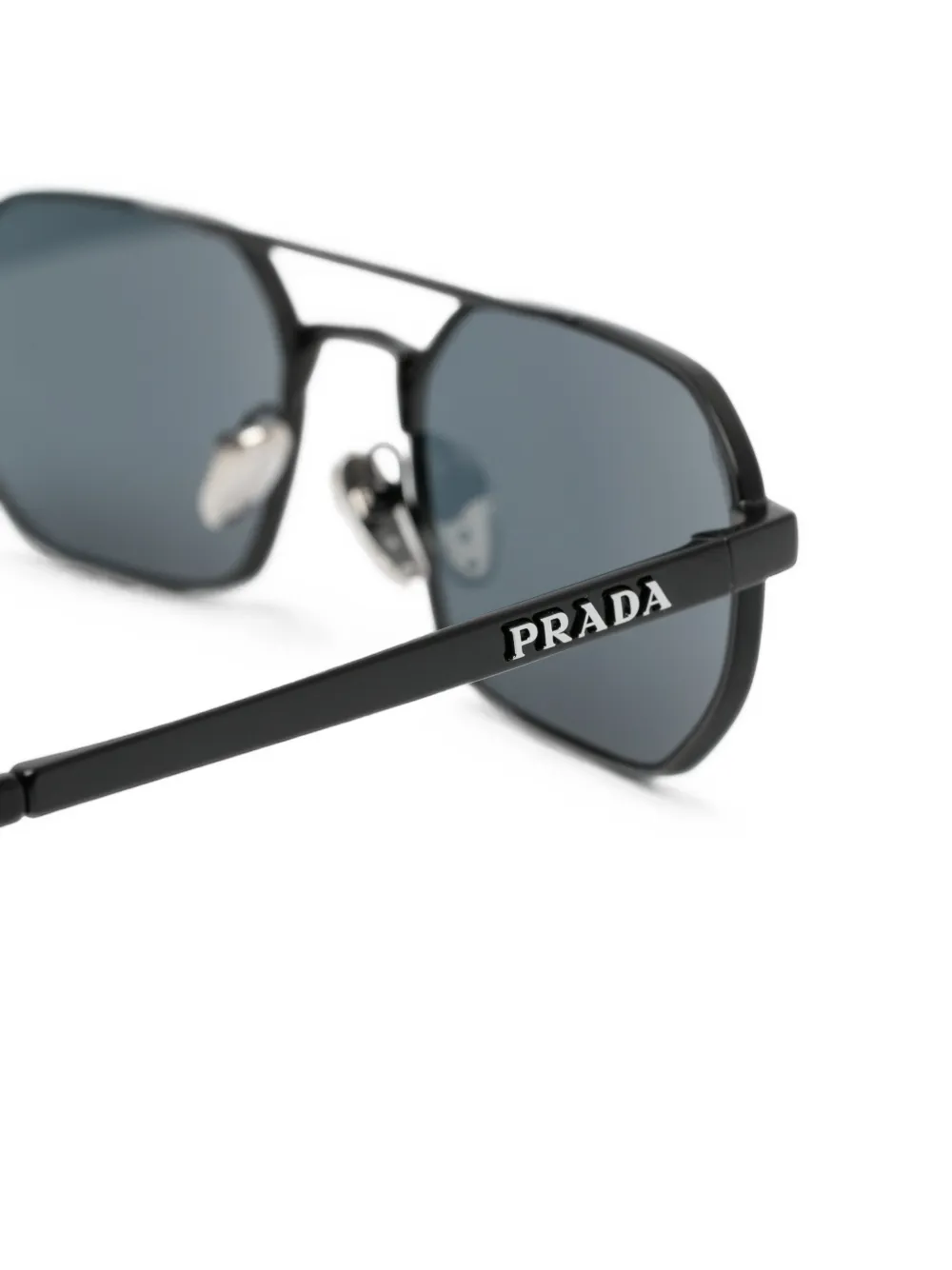 Prada Eyewear Zonnebril met geometrisch montuur Zwart