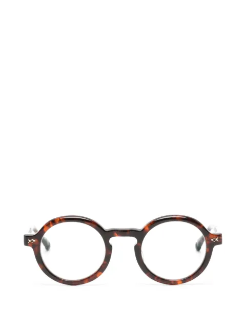 Matsuda tortoiseshell-effect round-frame glasses