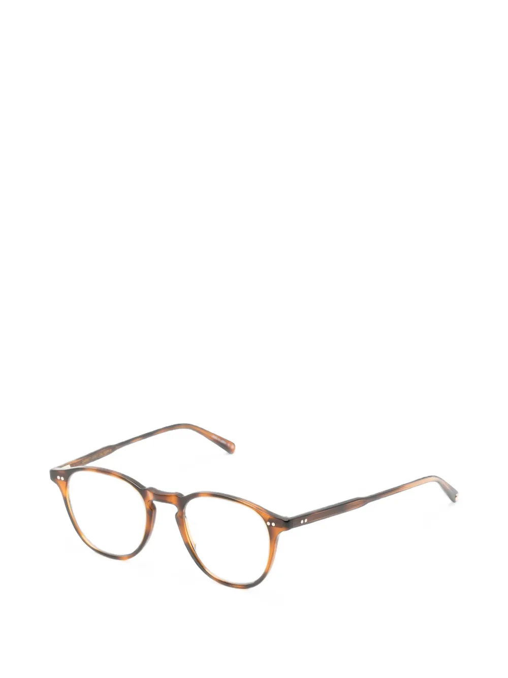 Garrett Leight Hampton bril met rond montuur Bruin