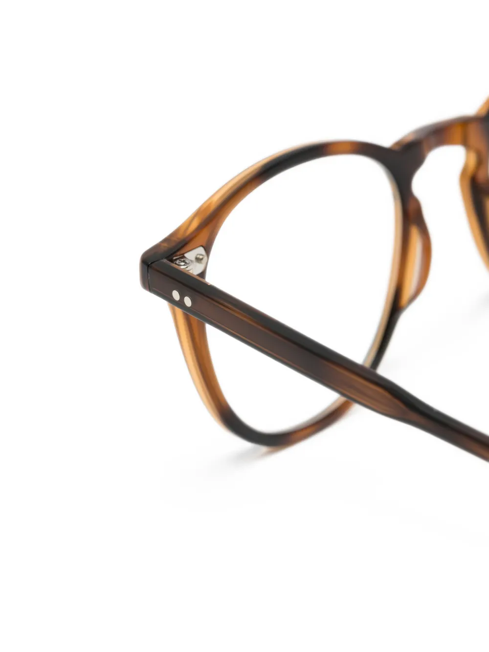 Garrett Leight Hampton bril met rond montuur Bruin
