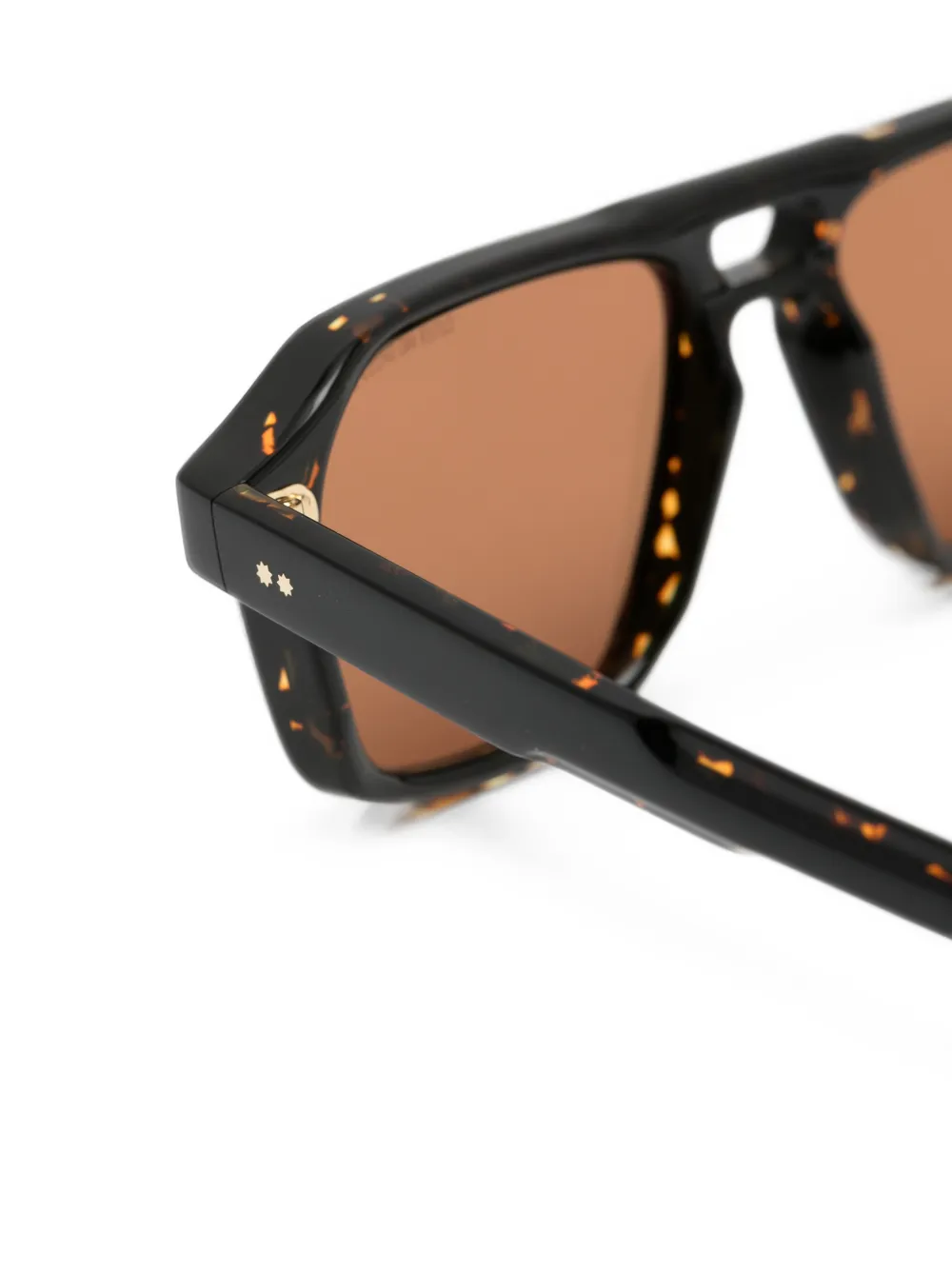 Cutler & Gross Zonnebril met rechthoekig montuur Bruin