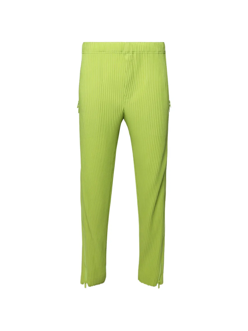 Homme Plissé Issey Miyake pleated zip-detail trousers - Grün