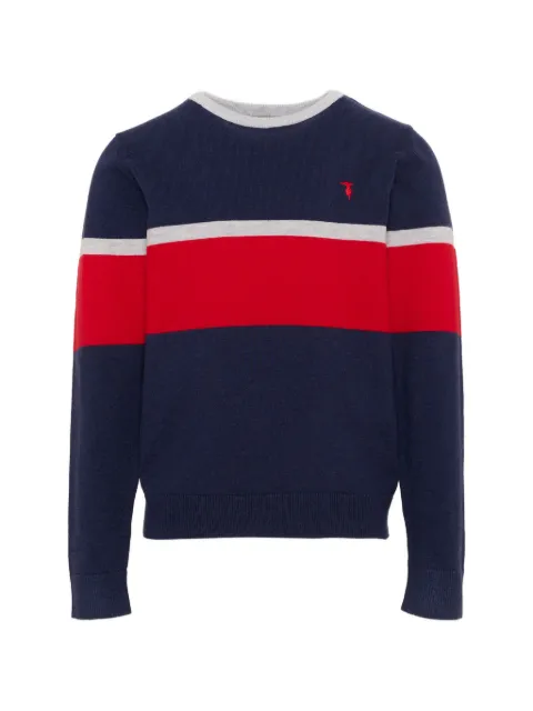 TRUSSARDI JUNIOR logo-embroidered sweater