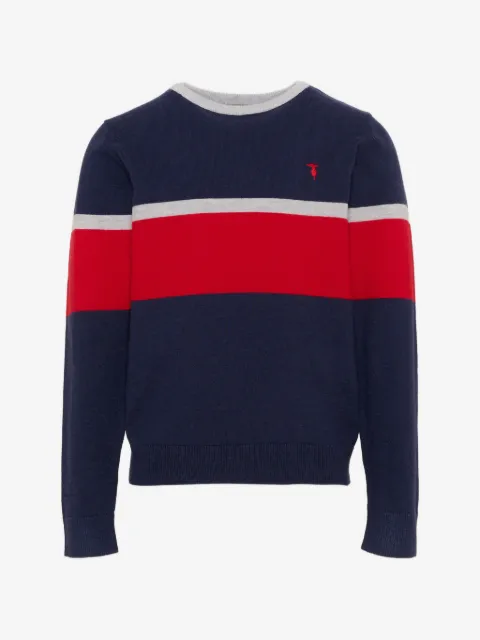 TRUSSARDI JUNIOR logo-embroidered sweater