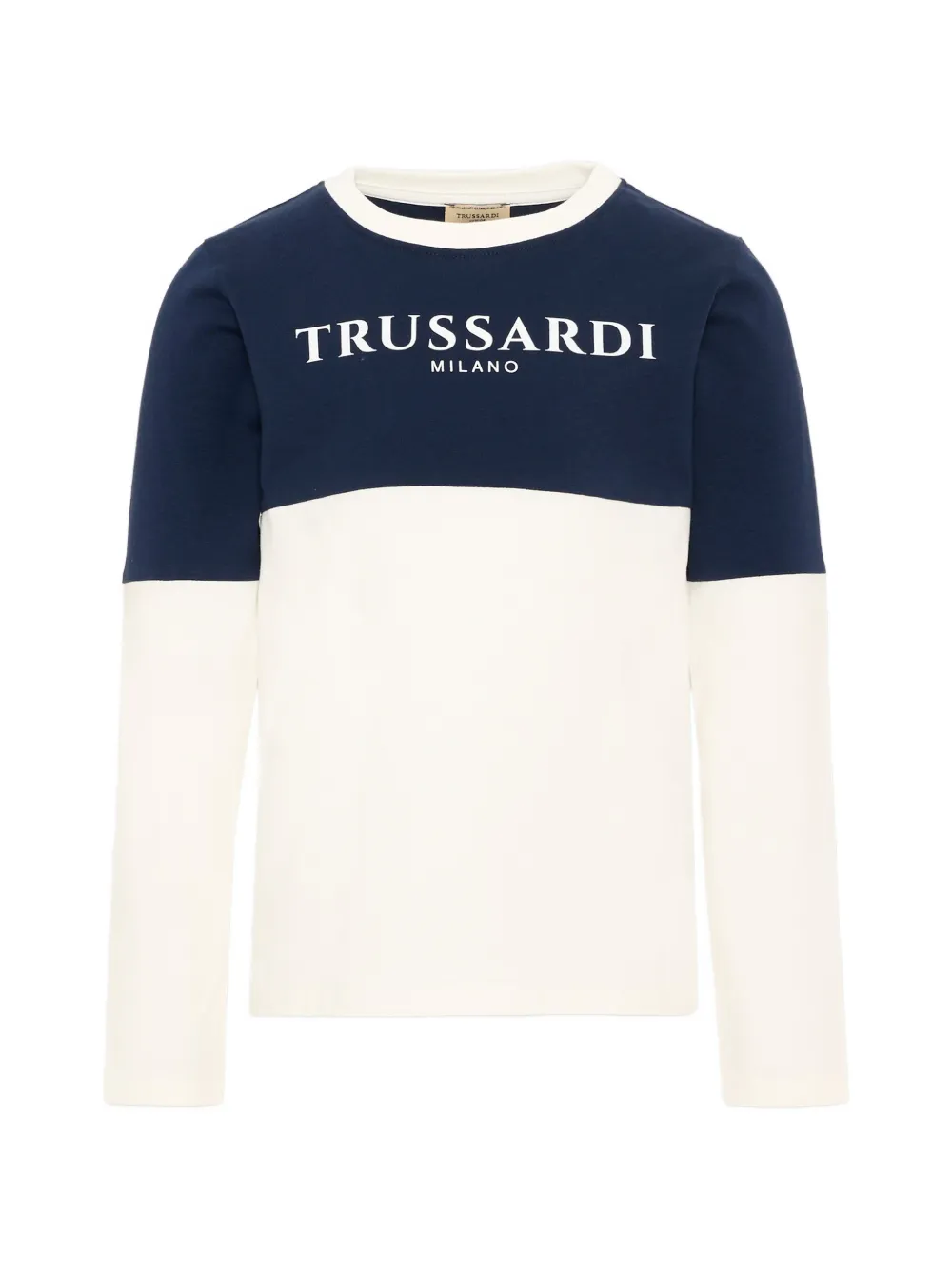TRUSSARDI JUNIOR logo-print T-shirt - Toni neutri